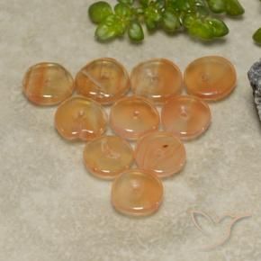Gemme di Corniola Arancione rossastra naturale da 4.91 ct, Taglio a fantasia, Traslucido