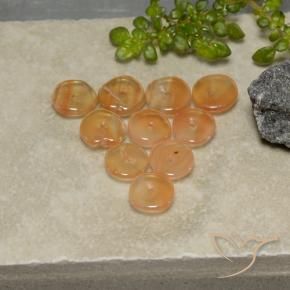 Gemme di Corniola Arancione rossastra naturale da 4.91 ct, Taglio a fantasia, Traslucido