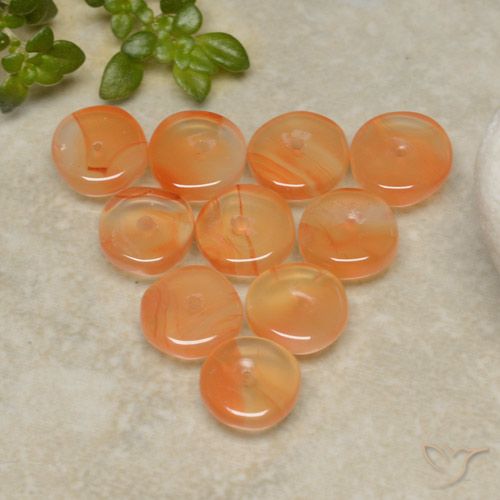 6.62ctw Naturale Arancia Albicocca tiepida Warm Corniola, Taglio a fantasia, Traslucido