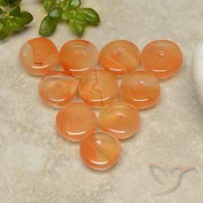 Gemme di Corniola Arancia Albicocca tiepida Warm naturale da 6.62 ct, Taglio a fantasia, Traslucido