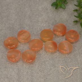 Gemme di Corniola Arancia Albicocca tiepida Warm naturale da 6.11 ct, Forma fantasia, Traslucido