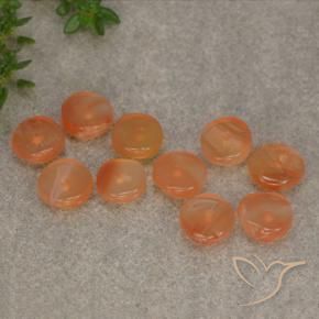 Gemme di Corniola Arancia Albicocca tiepida Warm naturale da 6.11 ct, Forma fantasia, Traslucido