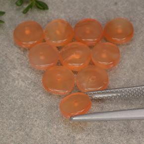 Gemme di Corniola Arancione rossastra naturale da 6.31 ct, Forma fantasia, Traslucido