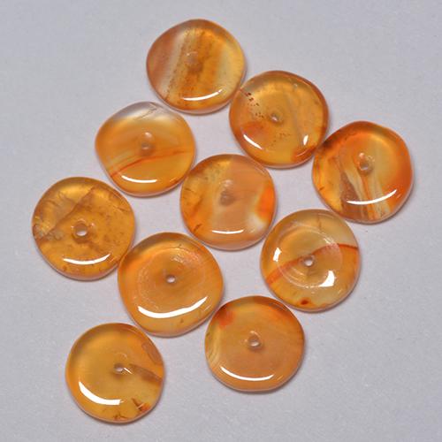 Gemme di Corniola Arancio Medio naturale da 5.83 ct, Forma fantasia, Trasparente
