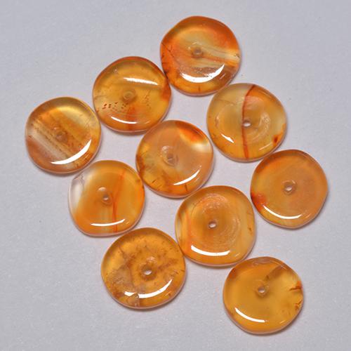 Gemme di Corniola Arancio Medio naturale da 5.83 ct, Forma fantasia, Trasparente
