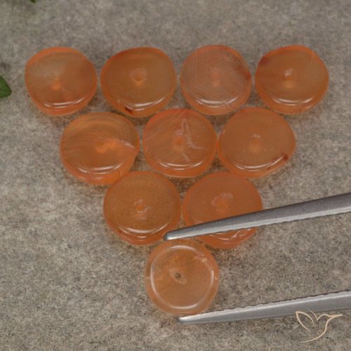 6.74ctw Naturale Arancio rossastro chiaro Corniola, Taglio a fantasia, Traslucido