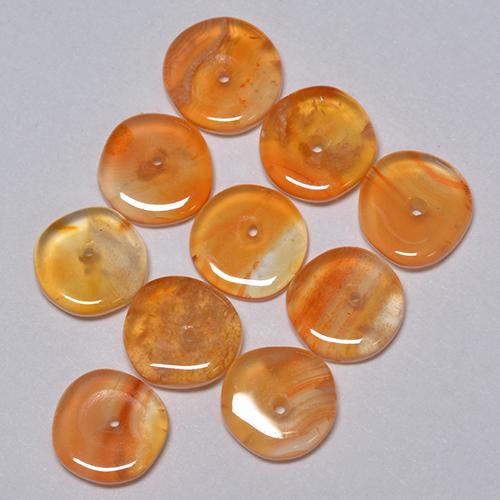 Gemme di Corniola Arancio Medio naturale da 5.09 ct, Forma fantasia, Trasparente