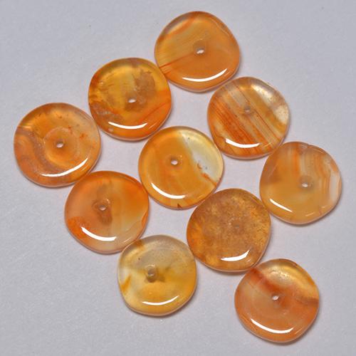 Gemme di Corniola Arancio Medio naturale da 5.09 ct, Forma fantasia, Trasparente