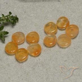 Gemme di Corniola Arancio Medio naturale da 4.25 ct, Taglio a fantasia, Trasparente