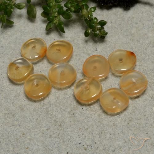 Gemme di Corniola Arancione brillante naturale da 3.41 ct, Forma fantasia, Trasparente