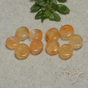 Gemme di Corniola Arancio Medio naturale da 4.64 ct, Taglio a fantasia, Traslucido