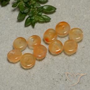 Gemme di Corniola Arancio Medio naturale da 4.64 ct, Taglio a fantasia, Traslucido