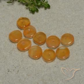 Gemme di Corniola Albicocca Arancia naturale da 5.06 ct, Taglio a fantasia, Trasparente