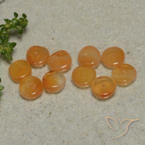 Gemme di Corniola Arancio Medio naturale da 5.34 ct, Taglio a fantasia, Traslucido