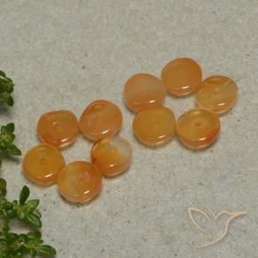 Gemme di Corniola Arancio Medio naturale da 5.34 ct, Taglio a fantasia, Traslucido