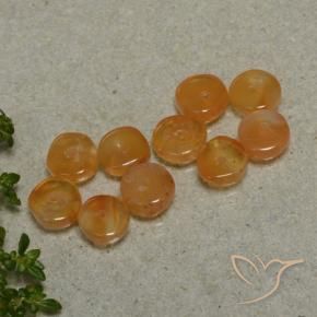 Gemme di Corniola Arancione scuro naturale da 7.95 ct, Taglio a fantasia, Traslucido