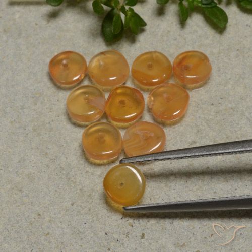 4.02ctw Naturale Arancio medio-chiaro Corniola, Taglio a fantasia, Trasparente