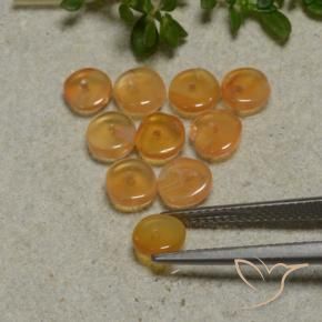 Gemme di Corniola Arancio medio-chiaro naturale da 4.02 ct, Taglio a fantasia, Trasparente