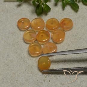 Gemme di Corniola Arancio medio-chiaro naturale da 4.02 ct, Taglio a fantasia, Trasparente