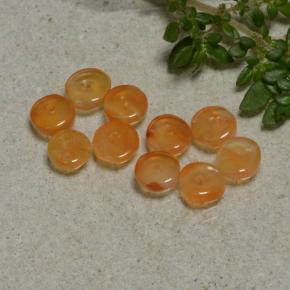 Gemme di Corniola Arancione scuro naturale da 4.51 ct, Forma fantasia, Traslucido