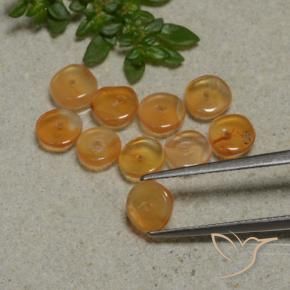 Corniola naturale dorato da 4,47 ct, forma fantasia, traslucido