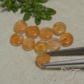 Corniola naturale dorato da 4,47 ct, forma fantasia, traslucido
