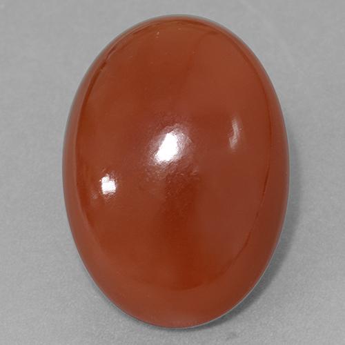 Corniola Rosso fuoco naturale da 27.77 ct, Taglio ovale, Traslucido