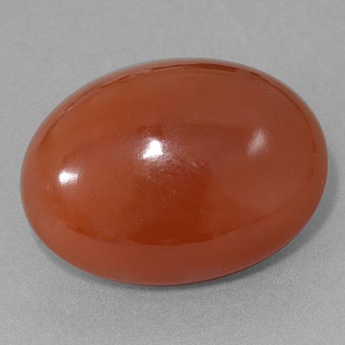 Corniola Rosso fuoco naturale da 27.77 ct, Taglio ovale, Traslucido