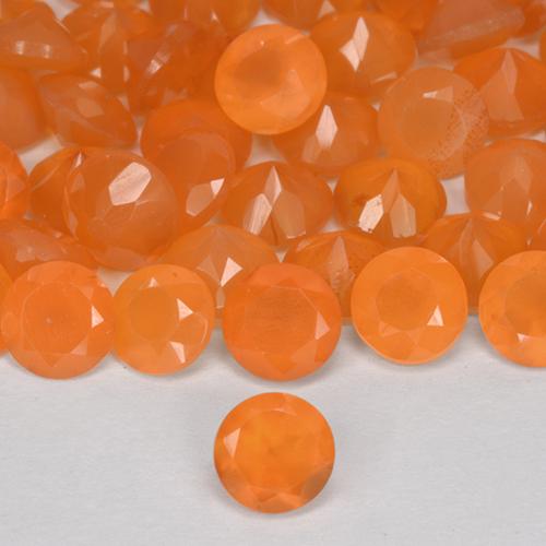 Corniola Arancio Medio naturale da 0.25 ct, Rotondo, Traslucido
