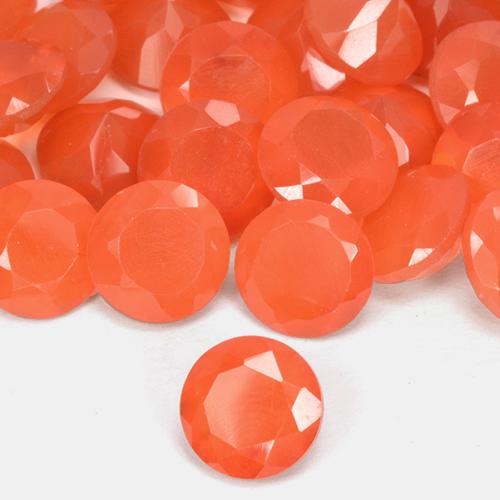 Corniola Arancia Fuoco naturale da 0.47 ct, Rotondo, Traslucido