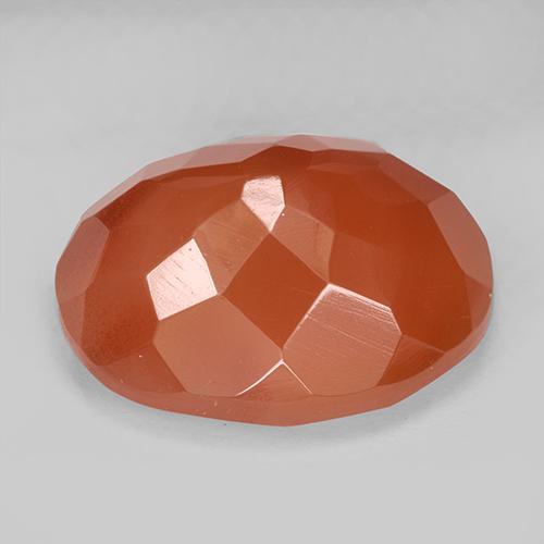 Corniola naturale arancione da 7,92 ct, taglio ovale, traslucido