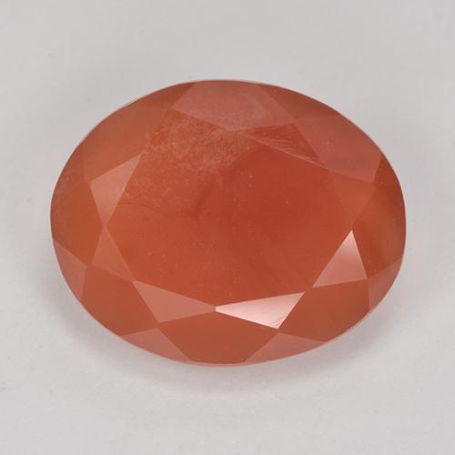 Corniola Arancio Medio naturale da 8.65 ct, Taglio ovale, Traslucido