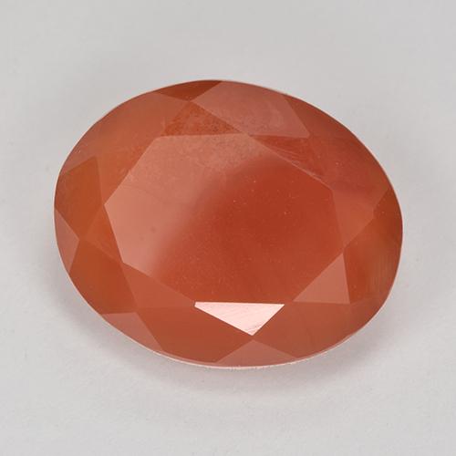 Corniola Arancio Medio naturale da 8.65 ct, Taglio ovale, Traslucido