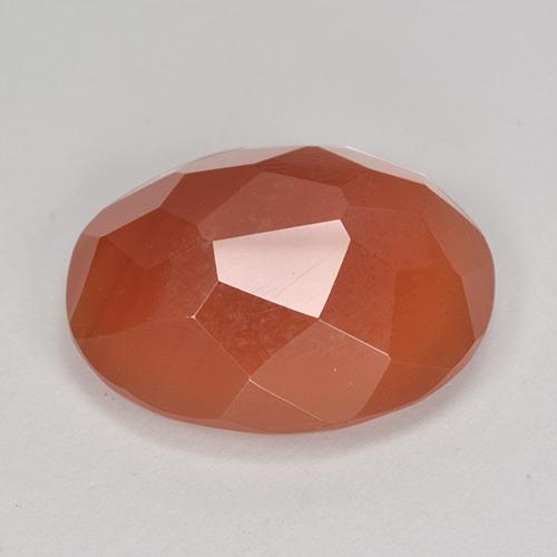 Corniola Arancio Medio naturale da 8.65 ct, Taglio ovale, Traslucido