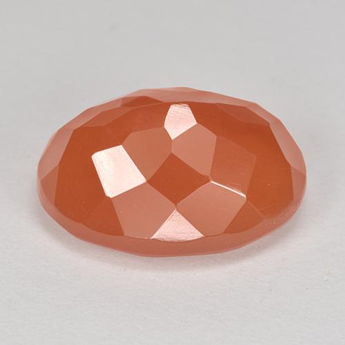 Corniola Arancione rossastra naturale da 9.50 ct, Taglio ovale, Traslucido