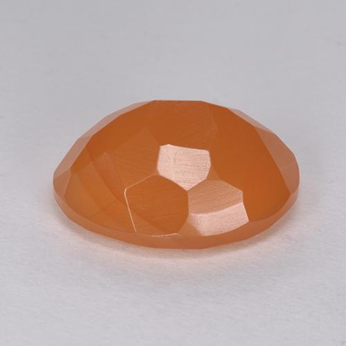 Corniola arancione brillante naturale da 6,38 ct, taglio ovale, traslucido