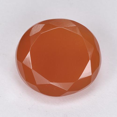 Corniola Rosso chiaro naturale da 7.55 ct, Taglio ovale, Traslucido