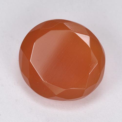 Corniola Rosso chiaro naturale da 7.55 ct, Taglio ovale, Traslucido