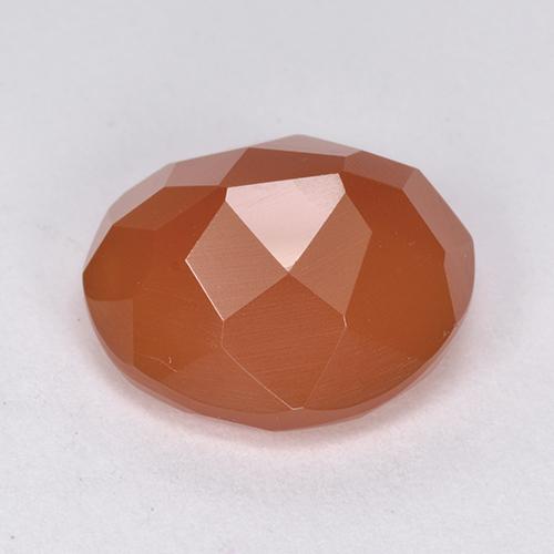 Corniola Rosso chiaro naturale da 7.55 ct, Taglio ovale, Traslucido