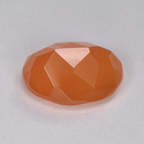 Corniola Arancio Intenso naturale da 3.90 ct, Taglio ovale, Traslucido
