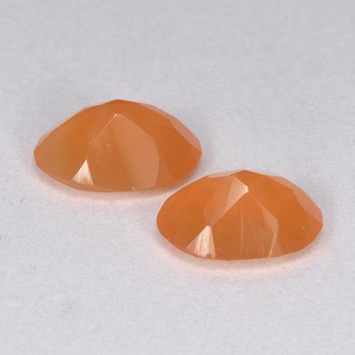 Gemme di Corniola Arancione brillante naturale da 1.80 ct, Taglio ovale, Traslucido