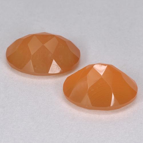 Corniola naturale arancione da 3,57 ct, taglio ovale, traslucido