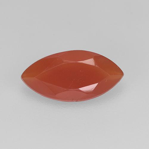 Corniola Rosso chiaro naturale da 0.88 ct, Taglio marquise, Traslucido