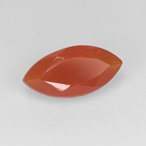 Corniola Rosso chiaro naturale da 0.88 ct, Taglio marquise, Traslucido