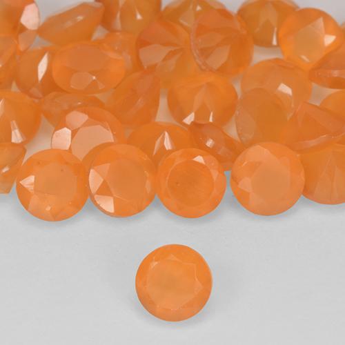 Corniola Arancio Medio naturale da 0.24 ct, Rotondo, Traslucido