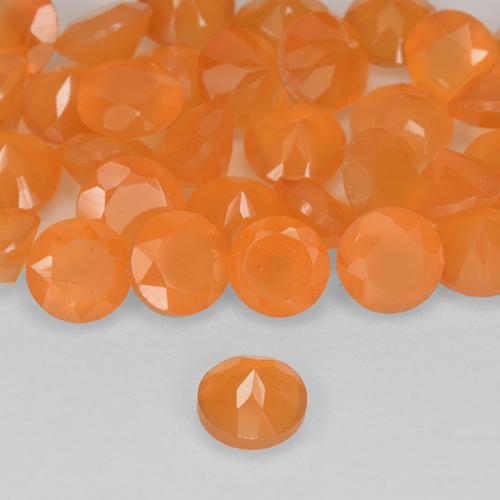 Corniola Arancio Medio naturale da 0.24 ct, Rotondo, Traslucido