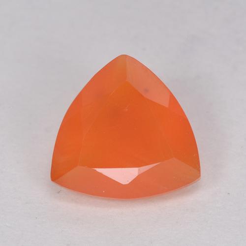 Corniola Arancione brillante naturale da 0.98 ct, Taglio trillion, Traslucido