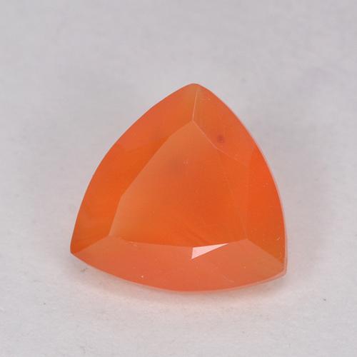 Corniola Arancione brillante naturale da 0.98 ct, Taglio trillion, Traslucido