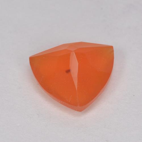 Corniola Arancione brillante naturale da 0.98 ct, Taglio trillion, Traslucido