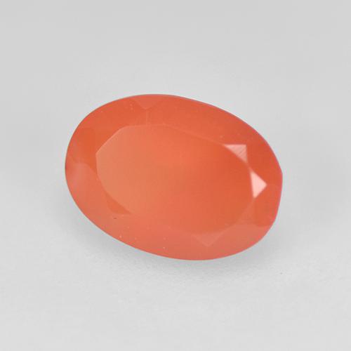 Corniola naturale arancione da 0,70 ct, taglio ovale, traslucido